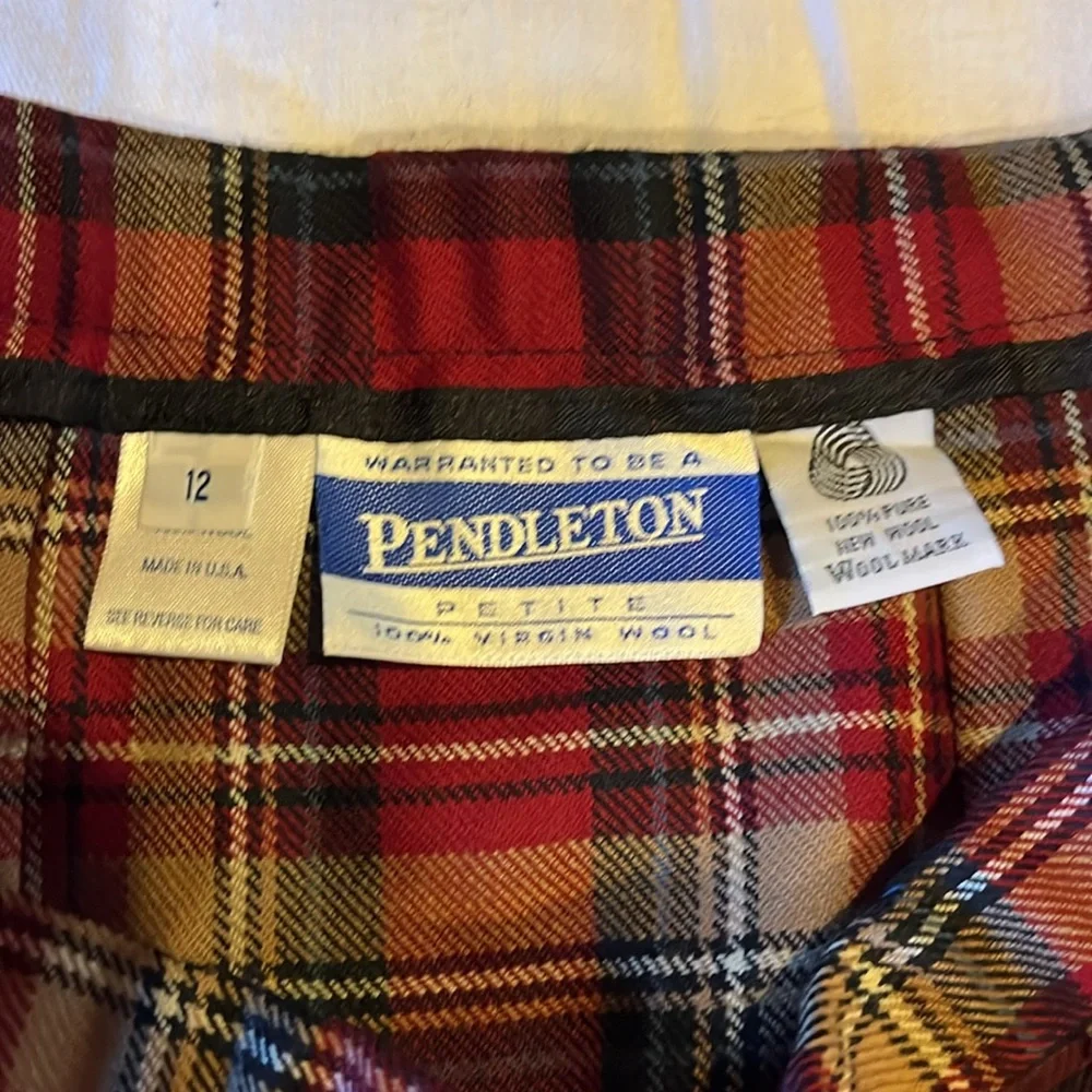 Vintage Pendleton Petite‎ 100% Virgin Wool Long Pleated Skirt